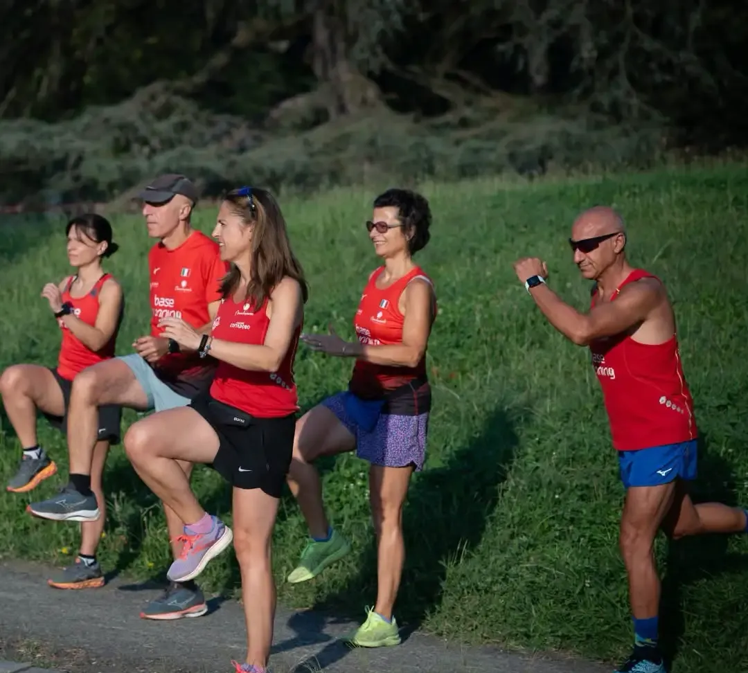 Riscaldamento di gruppo prima dell’allenamento